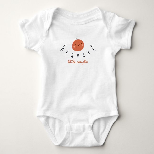 bravest little pumpkin Baby Bodysuit One-Piece T Shirt (Framsida)