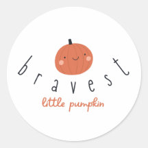 bravest little pumpkin Stickers childhood cancer