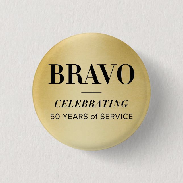 BRAVO 50:e knappen Knapp (Framsida)