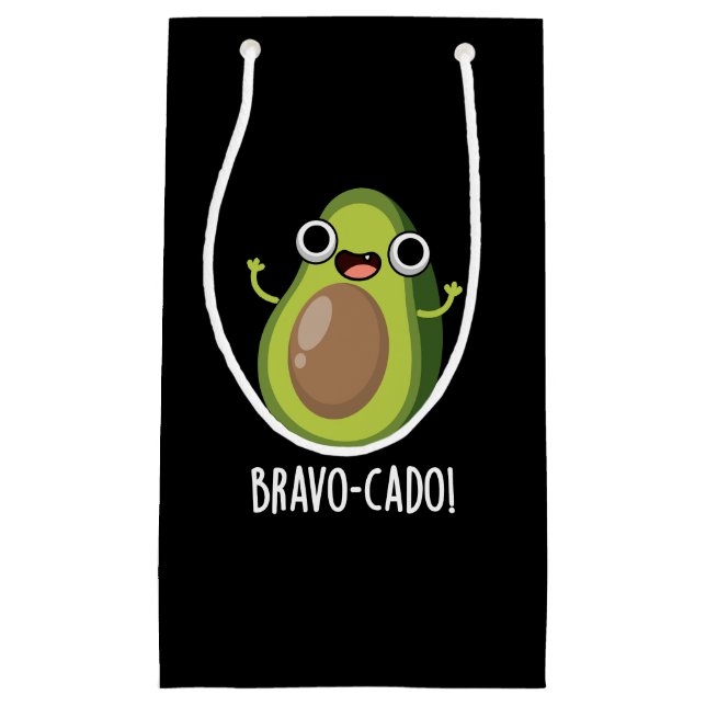 Bravo-cado Funny Avocado Pun Mörk BG (Framsidan)