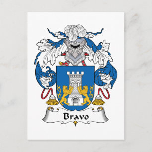 Bravo Family Crest Vykort