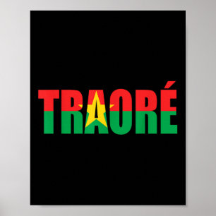 Bravo, kapten Ibrahim Traore! Viva Burkina Faso Poster