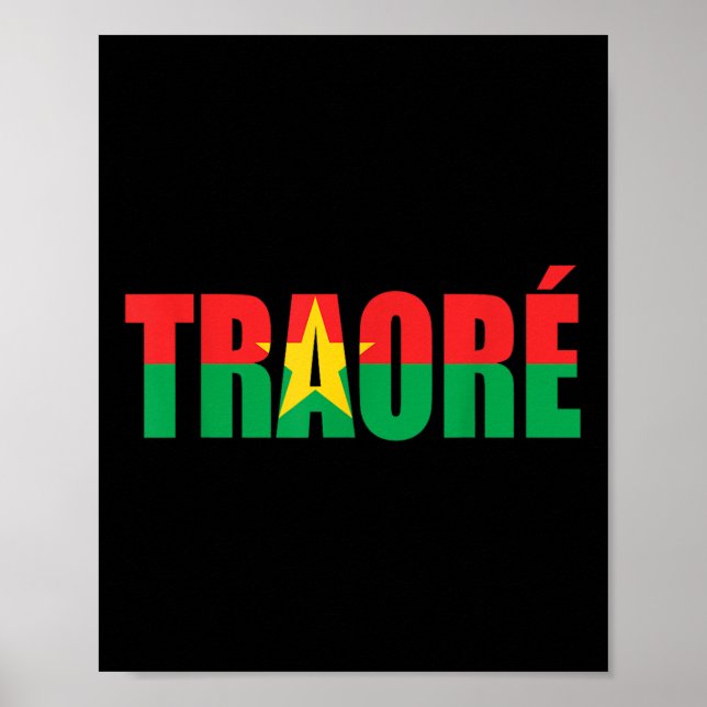 Bravo, kapten Ibrahim Traore! Viva Burkina Faso Poster (Framsidan)