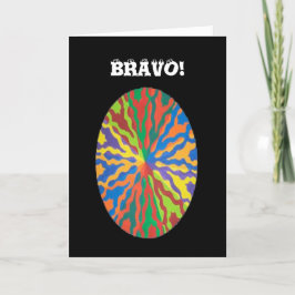 Bravo med färg-grattis-kort kort