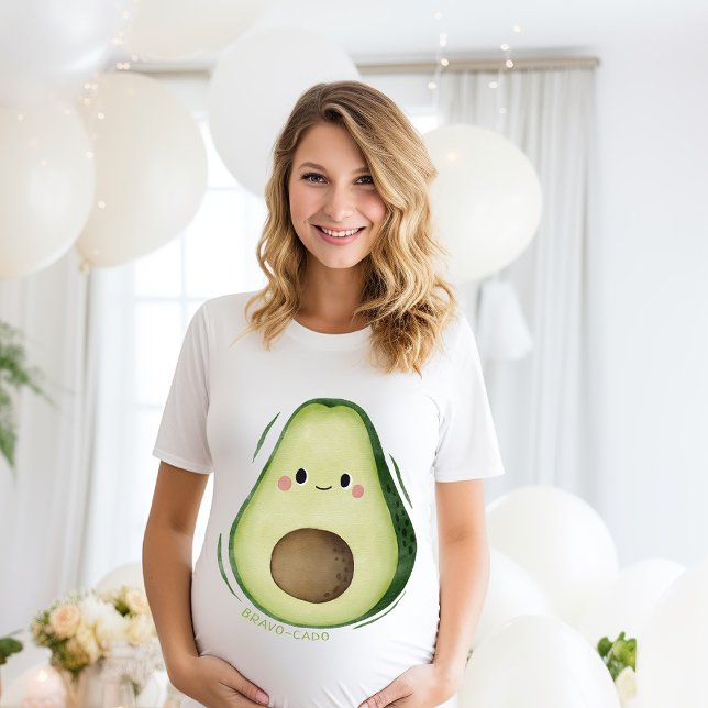Bravocado Avocado Kön Neutral Twillingar Mamma ska T Shirt (Bravocado Avocado Gender Neutral Twins Mom to be T-Shirt)