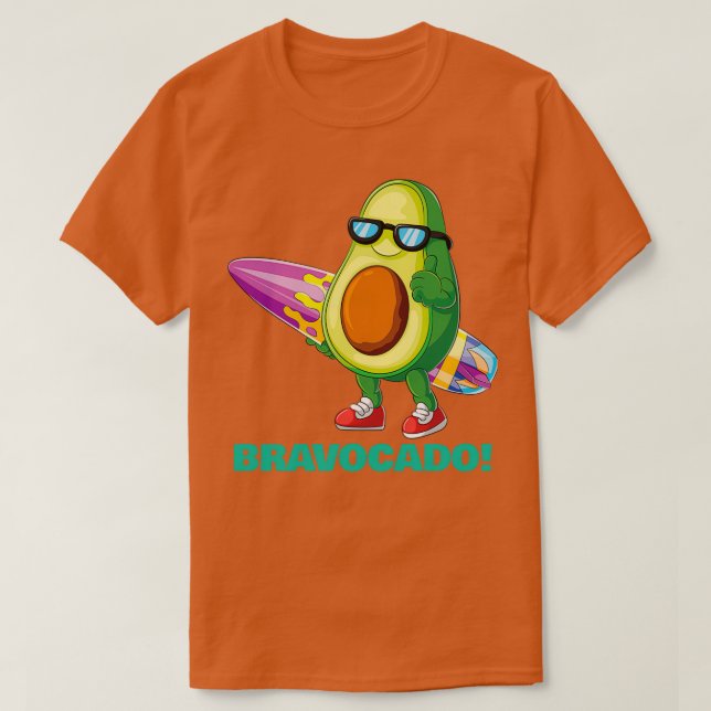 Bravocado Cute Funny Coola Shades Avocado Redo med T Shirt (Design framsida)