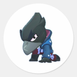 Brawl Stars kaotiska värld med Stickrs Game Runt Klistermärke