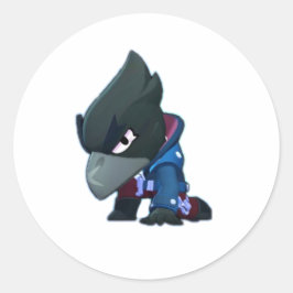 Brawl Stars kaotiska värld med Stickrs Game Runt Klistermärke