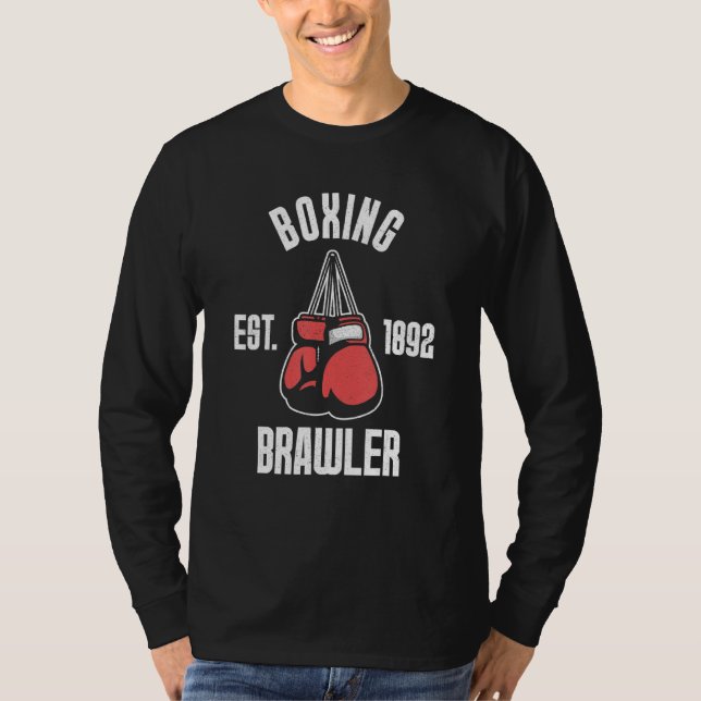 Brawler Boxing Glove Boxer Boxing T Shirt (Framsida)