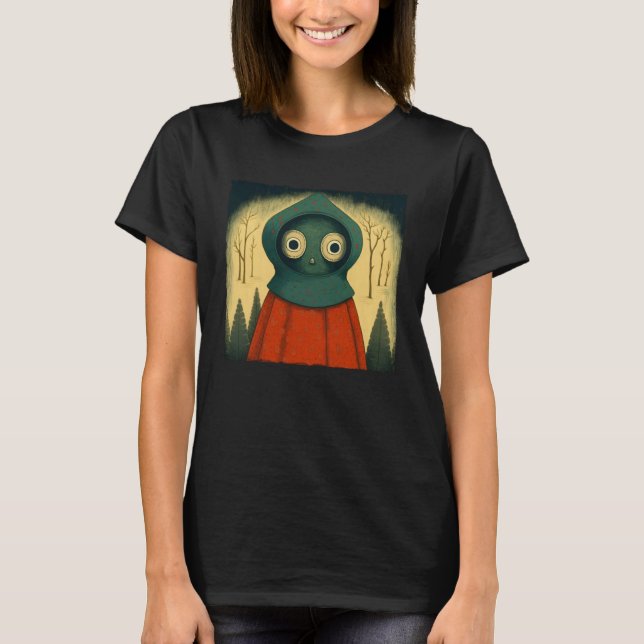 Braxie 1952 Creepy Alien Cryptid Legend Flatwoods  T Shirt (Framsida)