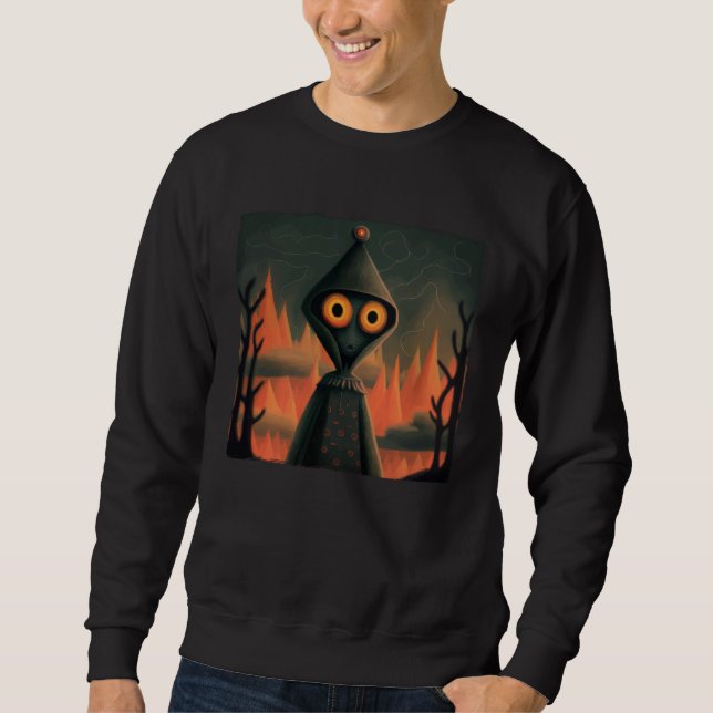 Braxie 1952 Kuslig Alien Kryptid Legend Flatwoods  Lång Ärmad Tröja (Framsida)