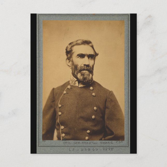 Braxton Bragg Porträtt (mellan 1861 och 1865) Vykort (Framsida)