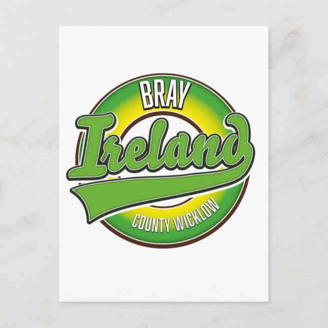 Bray County Wicklow Ireland Vykort (Framsida)