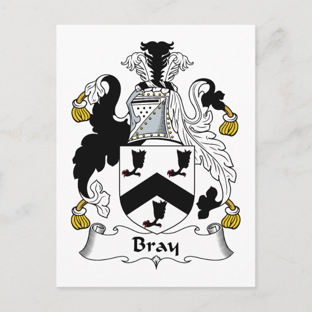 Bray Family Crest Vykort (Framsida)