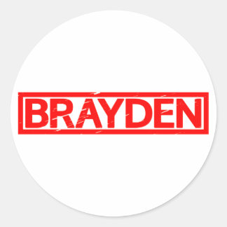 Brayden Frimärke Runt Klistermärke