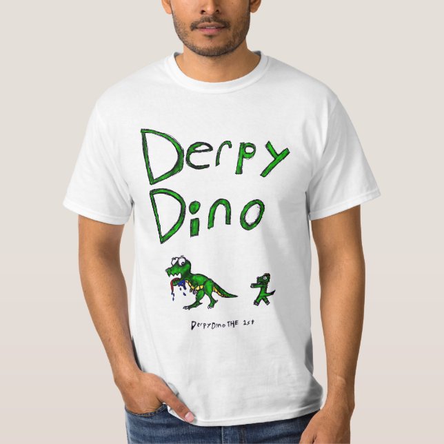 Brayden Harringtons Derpy Dino T Shirt (Framsida)