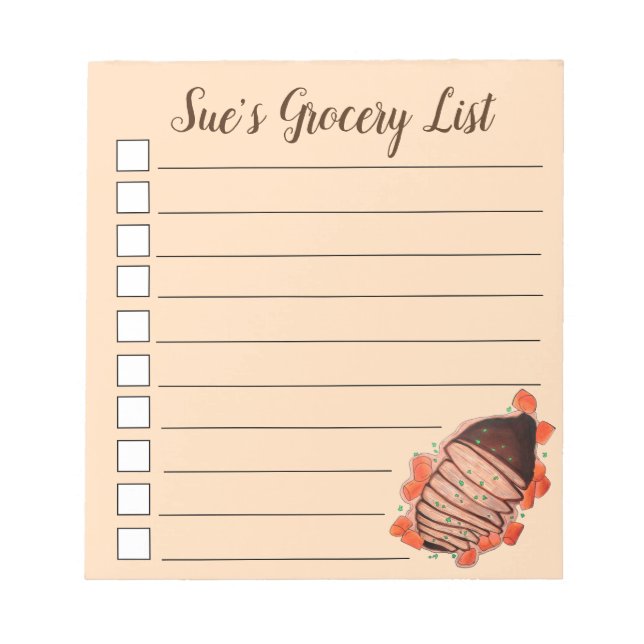 Brazed Beef Brisket Jewish Cooking Helgdag Anteckningsblock (Framsida)