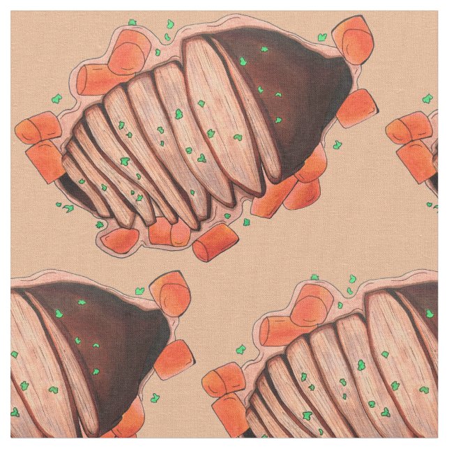 Brazed Beef Brisket Jewish Food Helgdag Middag Tyg (Närbild)