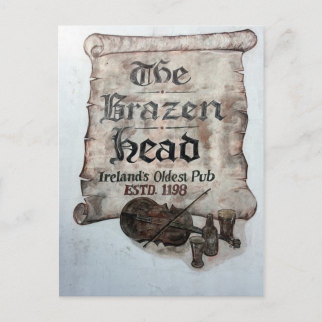 Brazen Head pub, Dublin, Irland Vykort (Framsida)