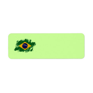 BRAZIL-adressetikett Returadress Etikett
