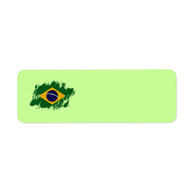 BRAZIL-adressetikett Returadress Etikett (Framsidan)