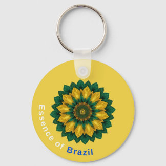 Brazil Banana Leaf Mandala - Essence of Brazil Key Nyckelring