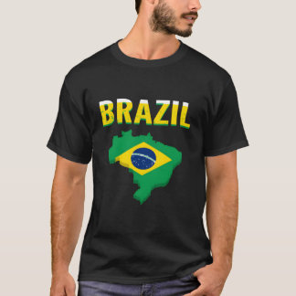 Brazil Country Outline For Brazilians And Brazil L T Shirt