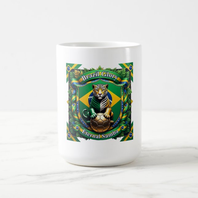 Brazil Eternal Jaguar Ascent, Brazilian Gift Kaffemugg (Center)
