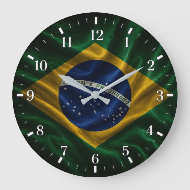 Brazil Flag Watch 2026 Stor Klocka (Framsida)