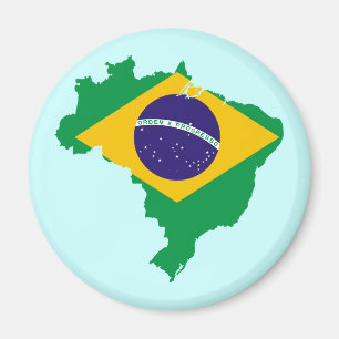 brazil flagga karta magnet