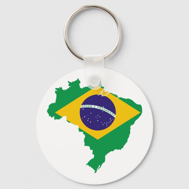 brazil flagga karta nyckelring (Framsida)