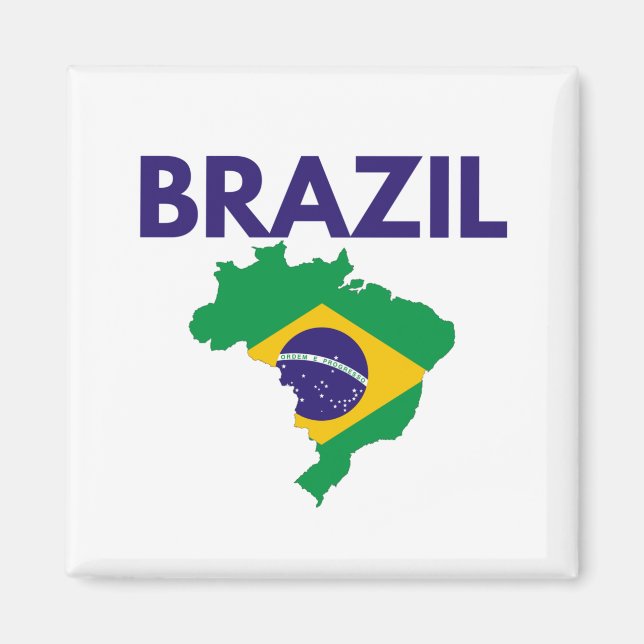 BRAZIL FLAGGA MAGNET (Framsidan)