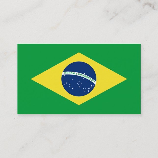brazil flagga visitkort (Framsida)