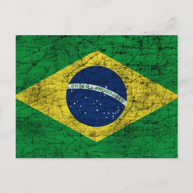 brazil flagga vykort (Framsida)