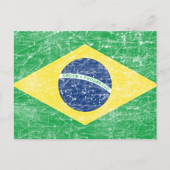 brazil flagga vykort (Framsida)