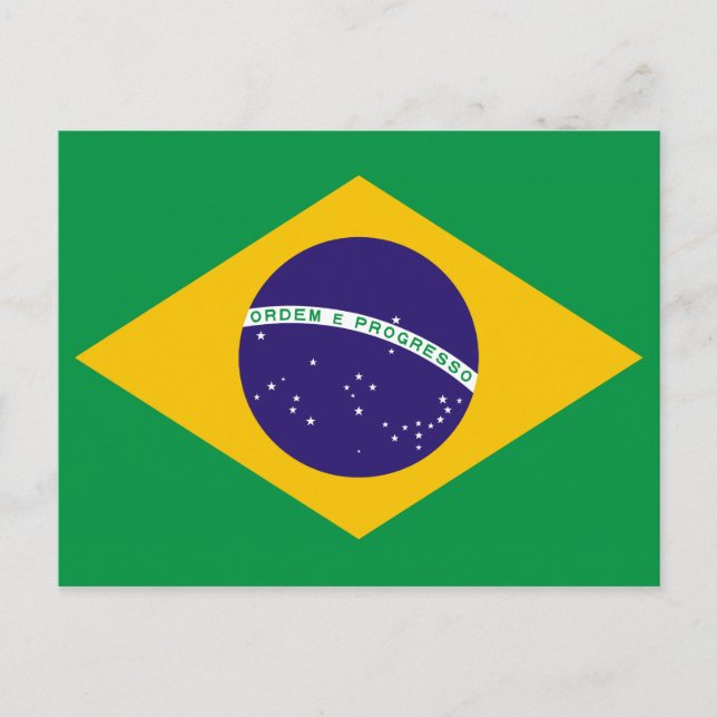 BRAZIL flagga Vykort (Framsida)