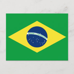 brazil flagga vykort