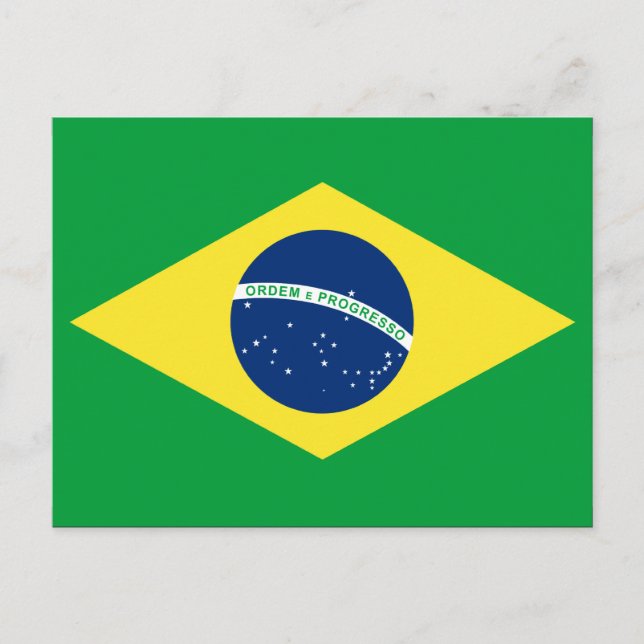 brazil flagga vykort (Framsida)