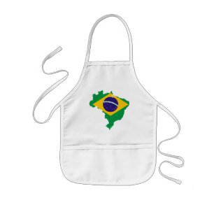 brazil flaggakarta barnförkläde