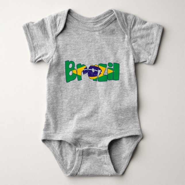 brazil flaggatext t shirt (Framsida)