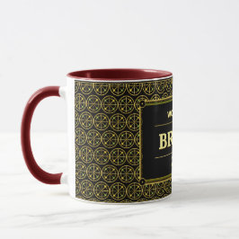Brazil Football Fan 2026 Black Gold Luxury Mugg