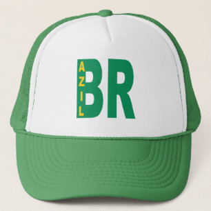 BRAZIL för kasquettrucker, blanc vert Design BRAZI Keps