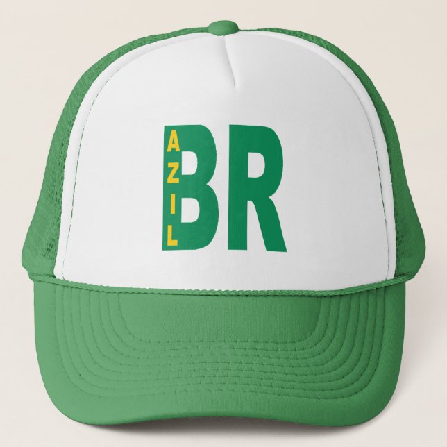 BRAZIL för kasquettrucker, blanc vert Design BRAZI Keps (Framsida)
