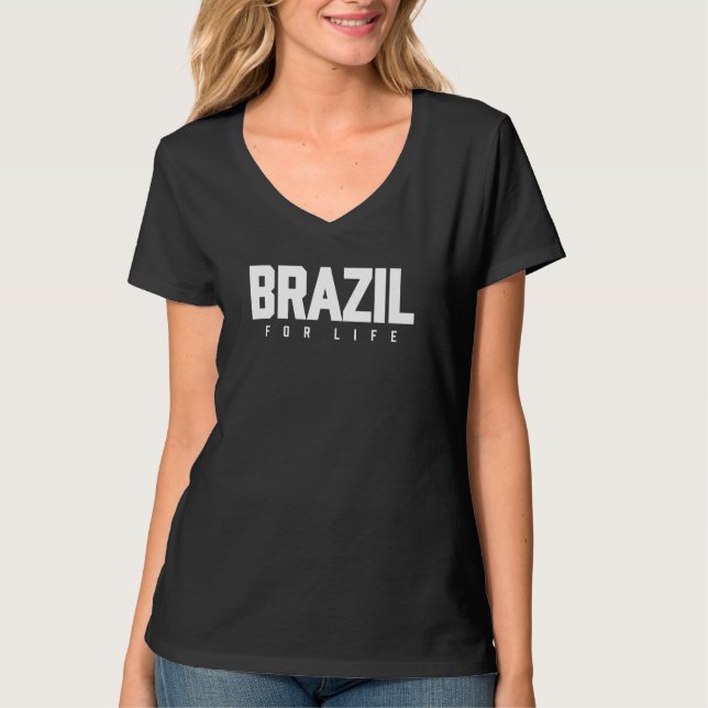 Brazil For Life T Shirt (Framsida)