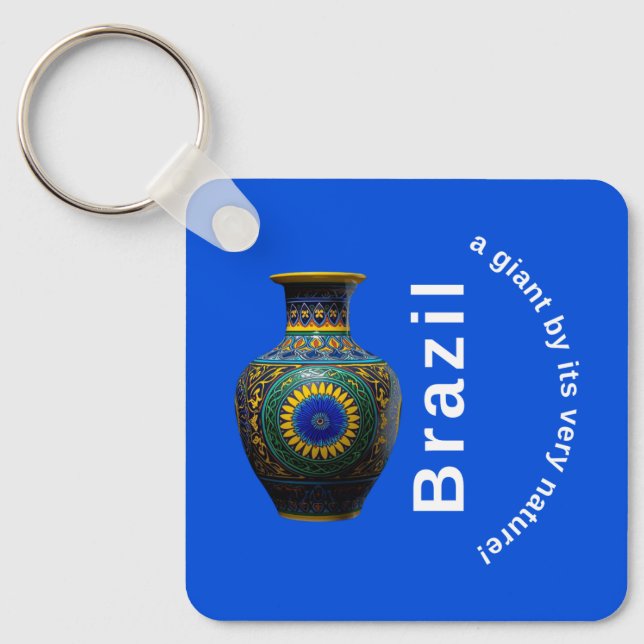 Brazil Giant Nature Mandala - Round Keychain Nyckelring (Framsida)