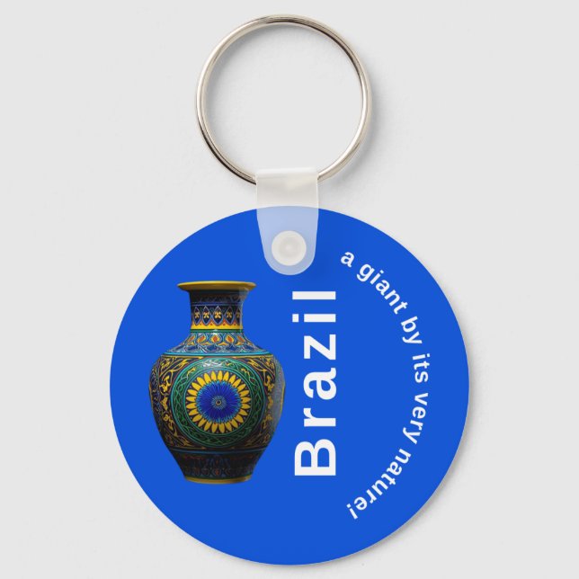 Brazil Giant Nature Mandala - Round Keychain Nyckelring (Framsida)