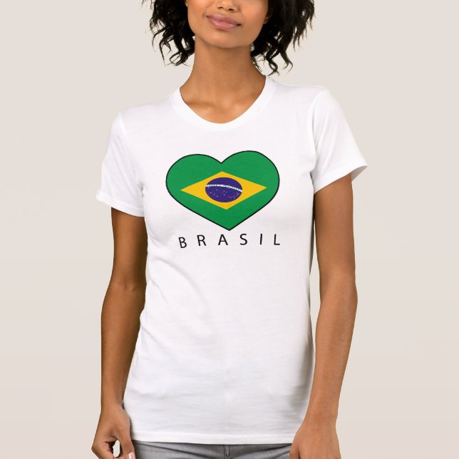 Brazil Heart Soccer Tee (Framsida)