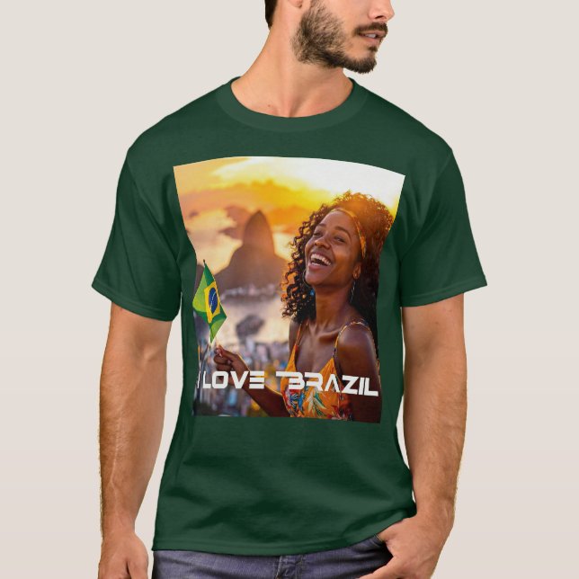 BRAZIL - I LOVE BRAZIL T SHIRT (Framsida)