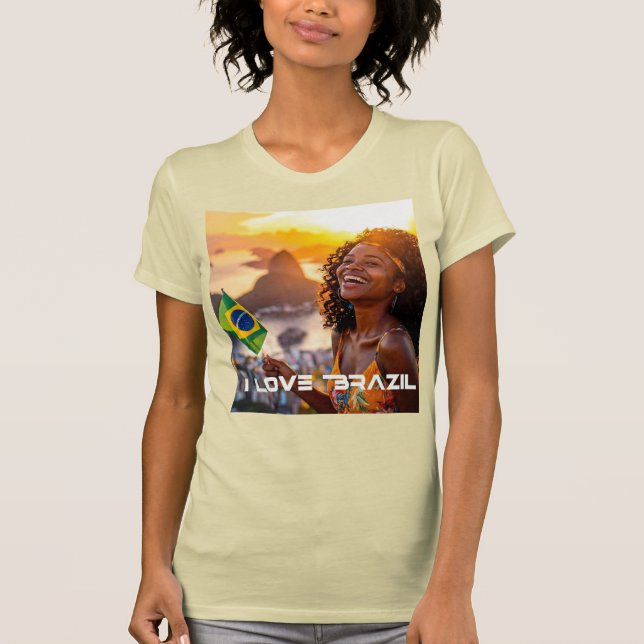 BRAZIL - I LOVE BRAZIL T SHIRT (Framsida)