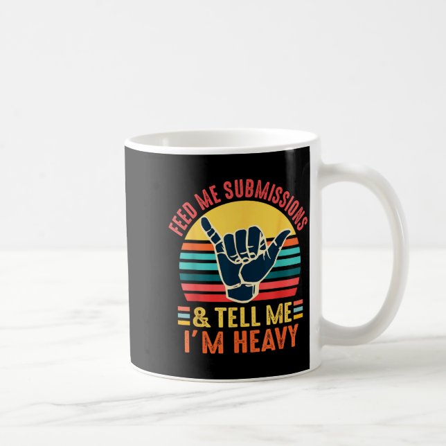 Brazil Jiu Jitsu BJJ-flöde Inlämningar Berätta Tun Kaffemugg (Höger)